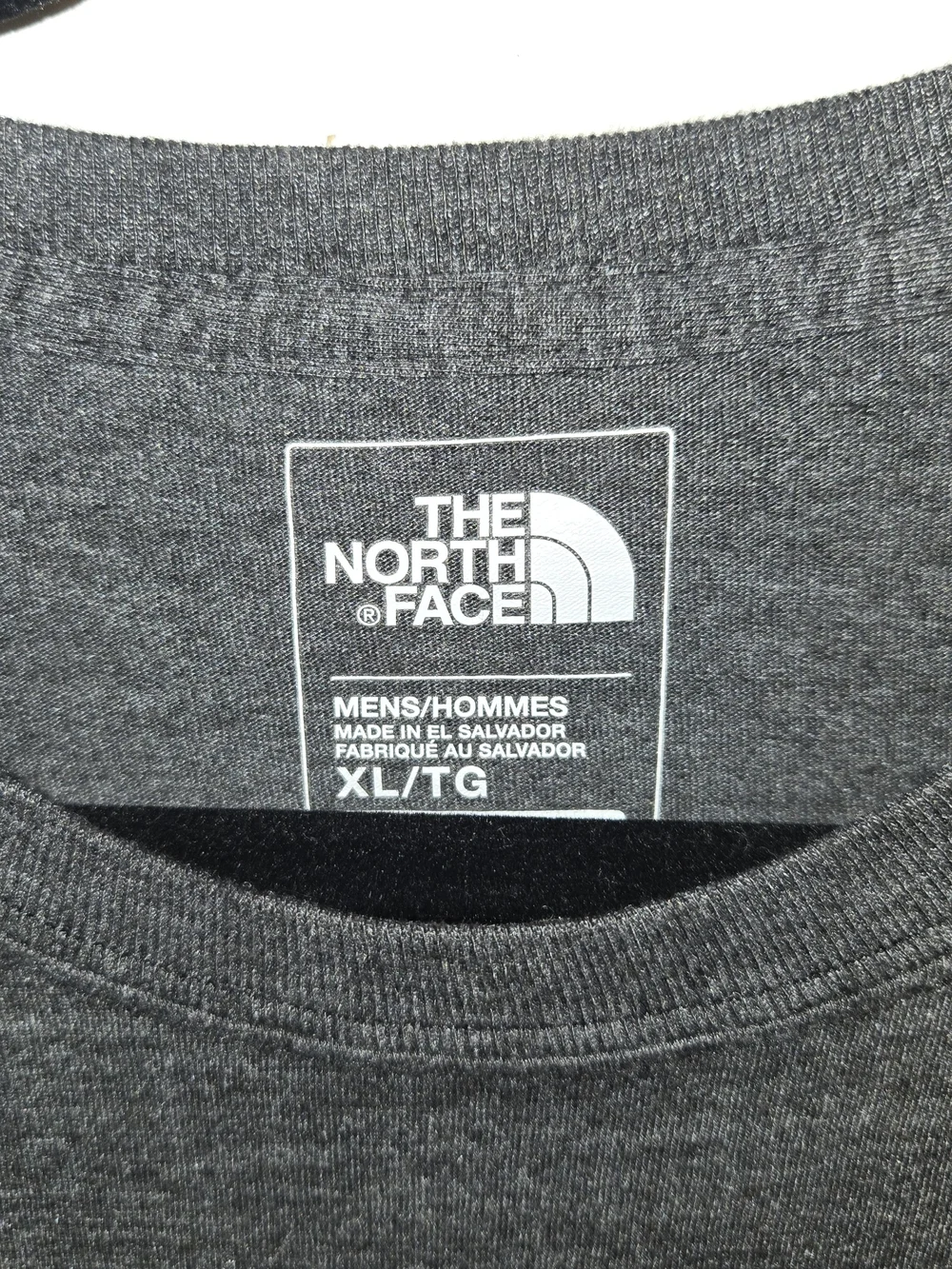 The North Face Men’s Charcoal Graphic Tee - Mountain Logo Black Heather. XL